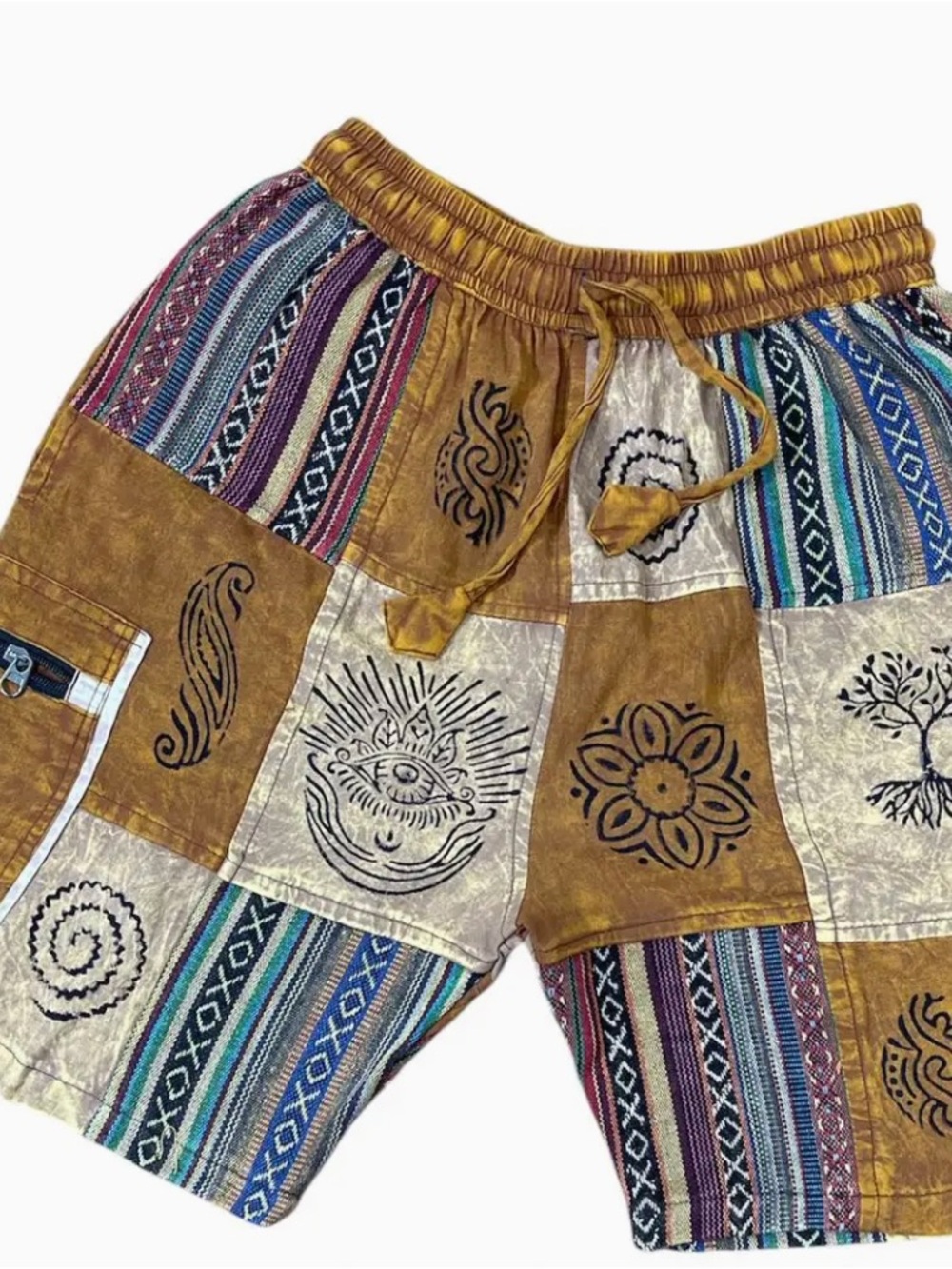 **NEW** Multi-Color Patchwork Cargo Shorts